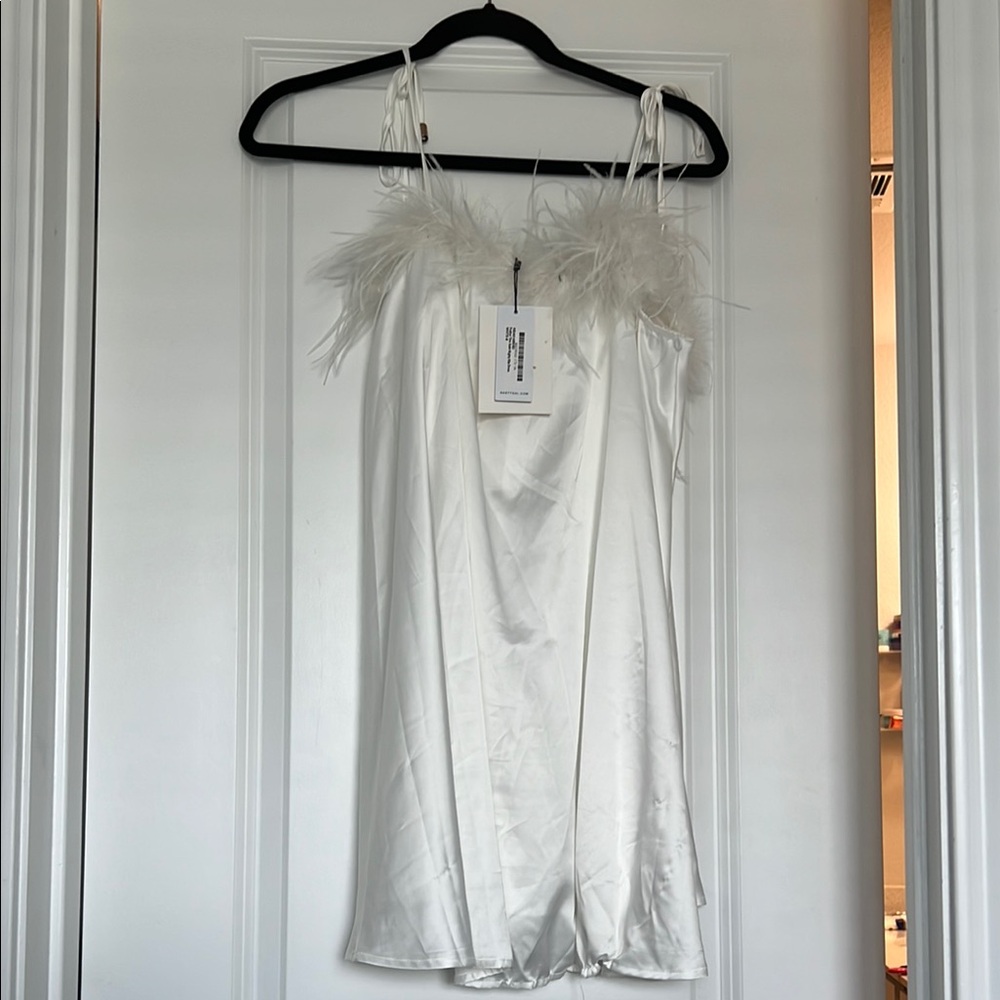 Nasty Gal White slip dress